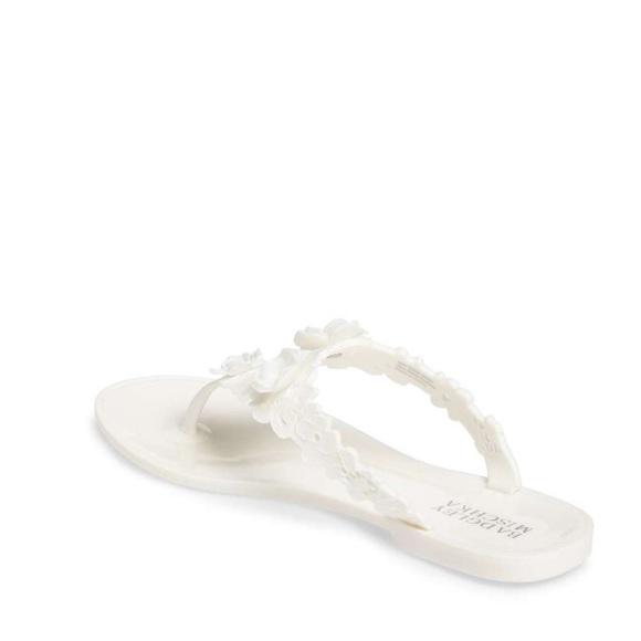 NWT Badgley Mischka Bali Ivory Jelly Flip Flop 7M - Picture 6 of 7